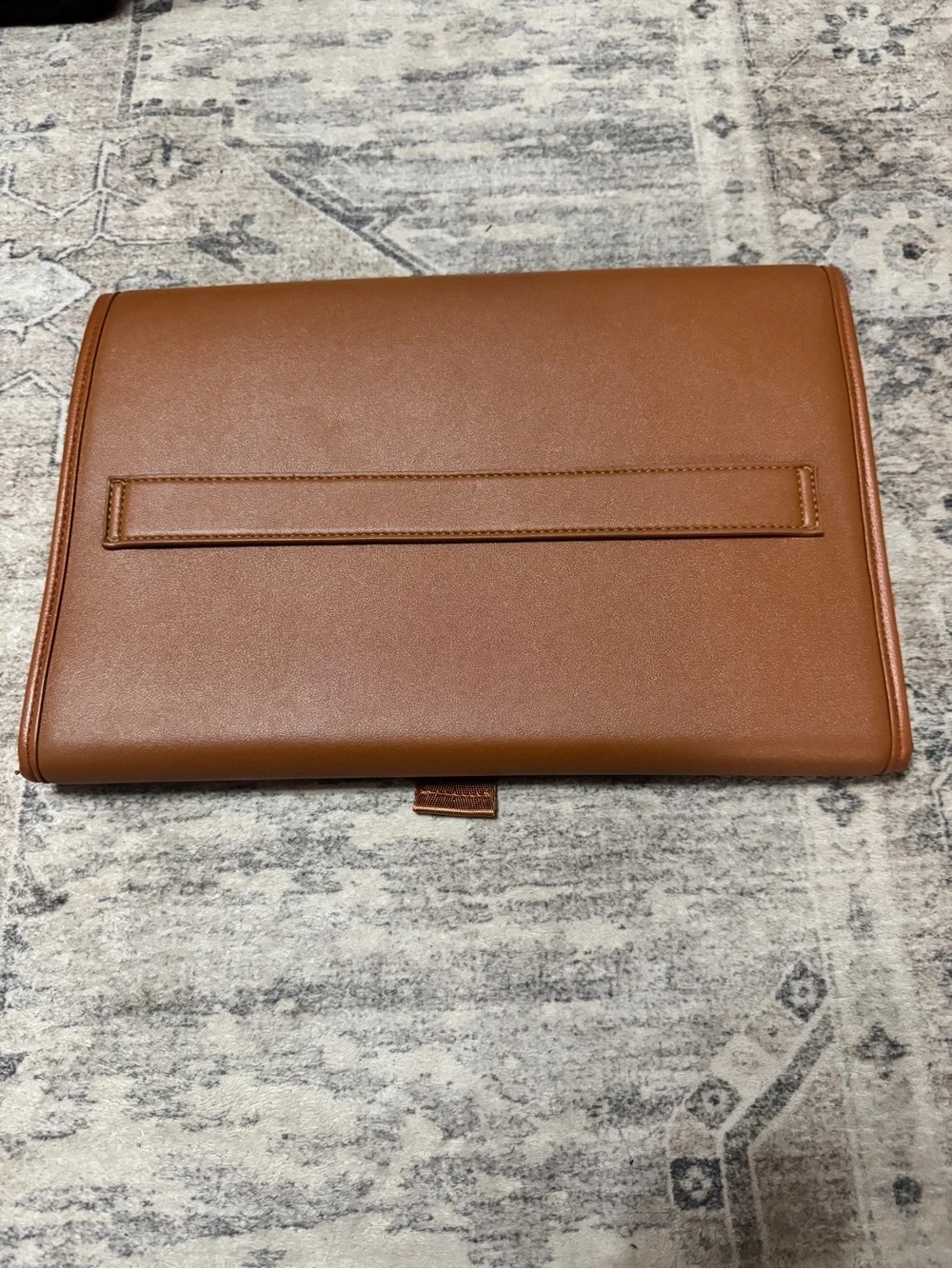 Brown Leather Portfolio / document holder  with Gold Buckle